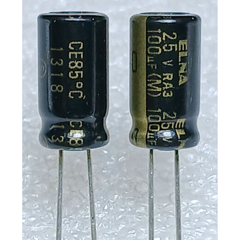Elna RA3 100uf 25v ตัวเก็บประจุ คาปาซิเตอร์ เกรด ออดิโอ for audio capacitor