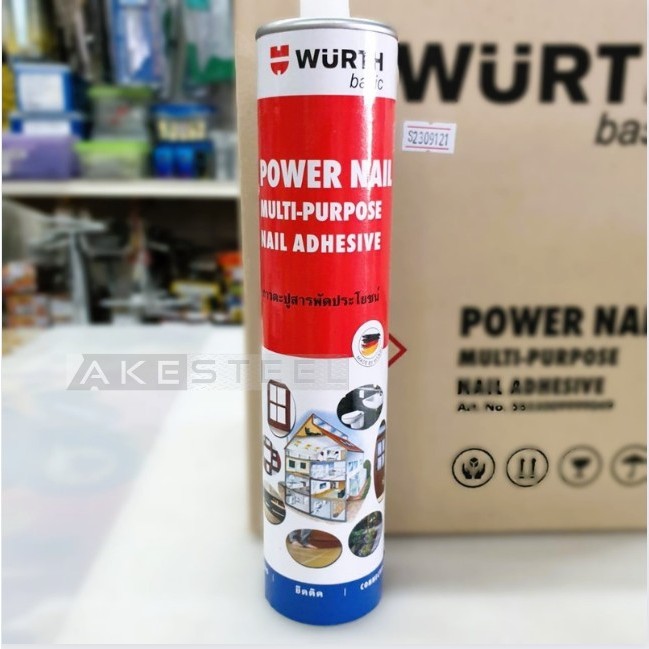 กาวตะปู Power Nail 320กรัม Wurth กาวพลังตะปู กาวเอนกประสงค์ กาว สารพัดประโยชน์ จากประเทศเยอร์มัน