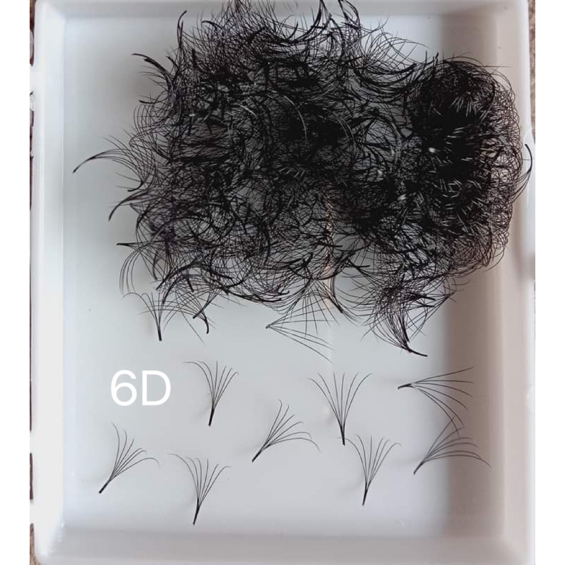 ขนตาจับช่อสำเร็จ6D แยกไซส์150ช่อ