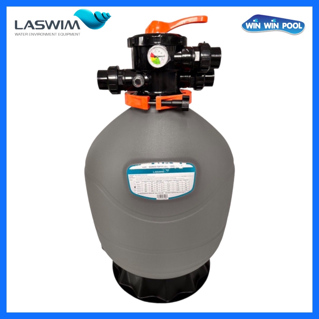 LASWIM SAND FILTER SDG17 Top Mount ถังกรองทรายขนาด 17" วาล์ว 1.5" อัตราการกรอง 7 m³/h
