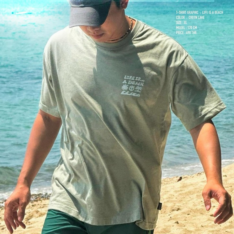 Playworks LIFE IS ____A BEACH 🌊 Sustainable T-shirt  graphic