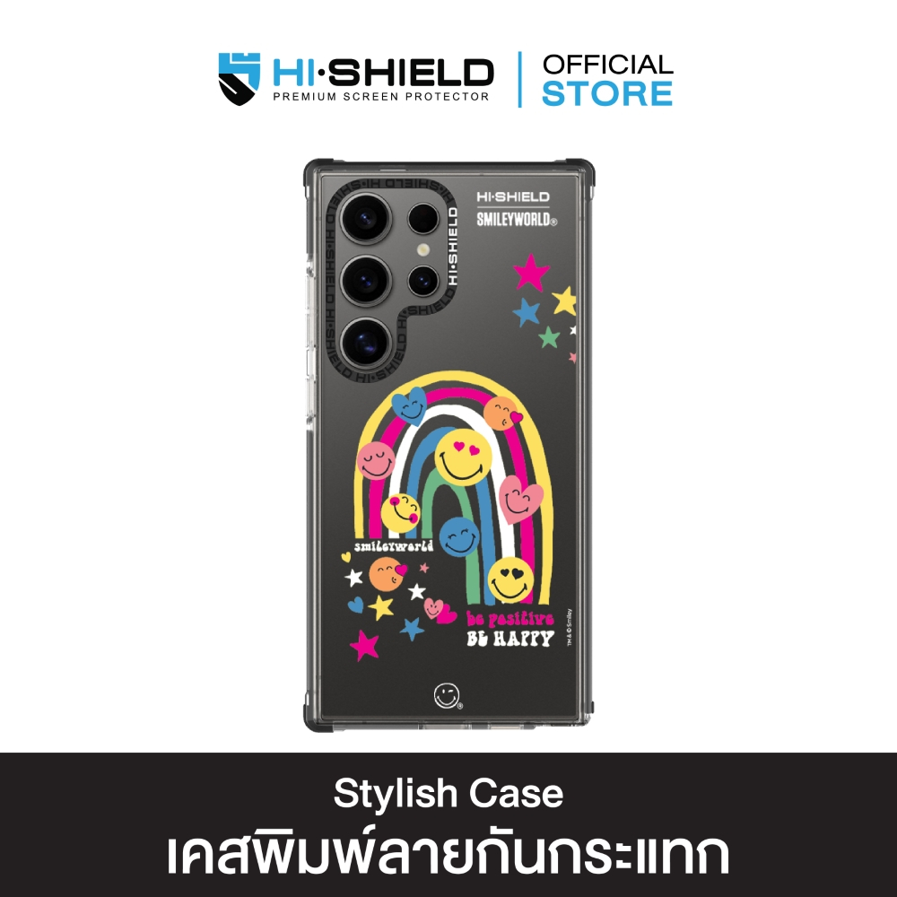 [S25ultra,S24ultra,S23ultra] HI-SHIELD เคสใสกันกระแทก Samsung รุ่น Happy Smile1