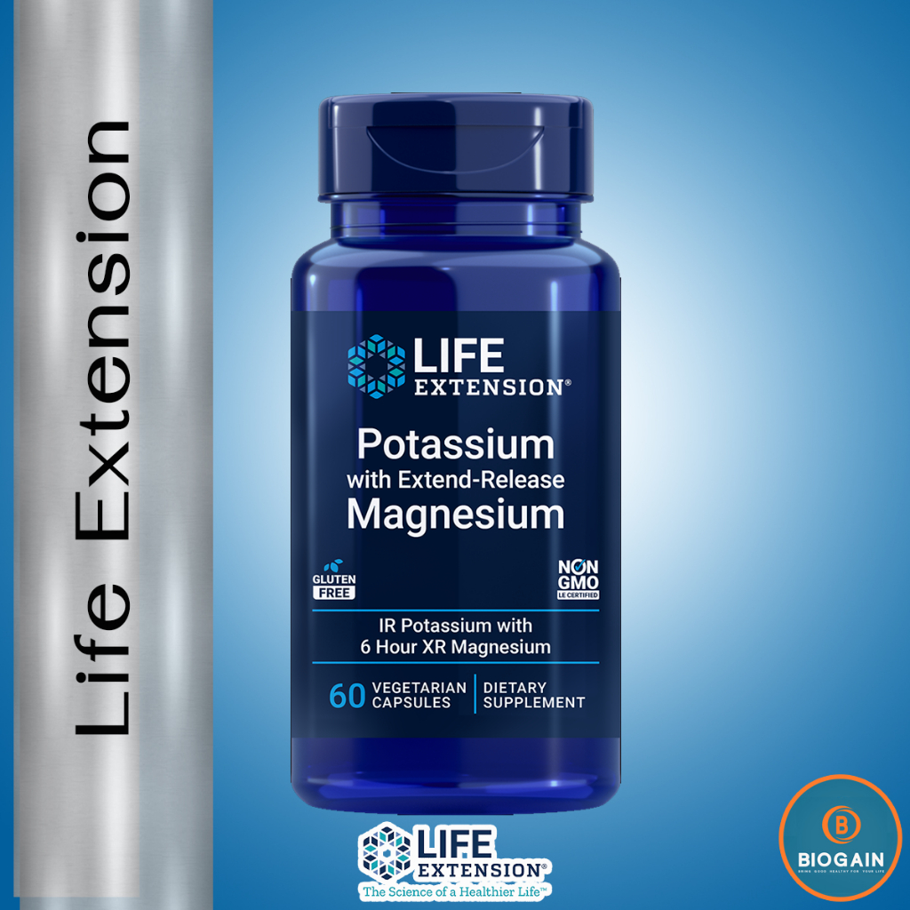 Life Extension Potassium with extend-Release magnesium / 60 Vegetarian Capsules