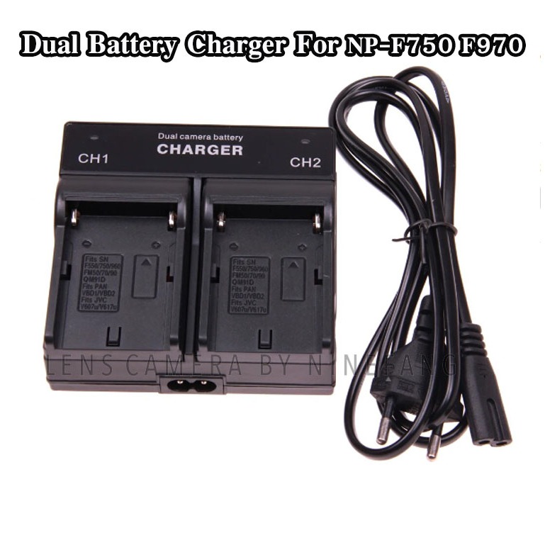 Battery Charger NP-F970 LED Light and Dual Charger และ Adapter AC 19V 24V 5A  สำหรับ ไฟต่อเนื่อง