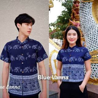 เสื้อคู่พื้นเมืองผู้ชาย คอจีนผ้าฝ้าย