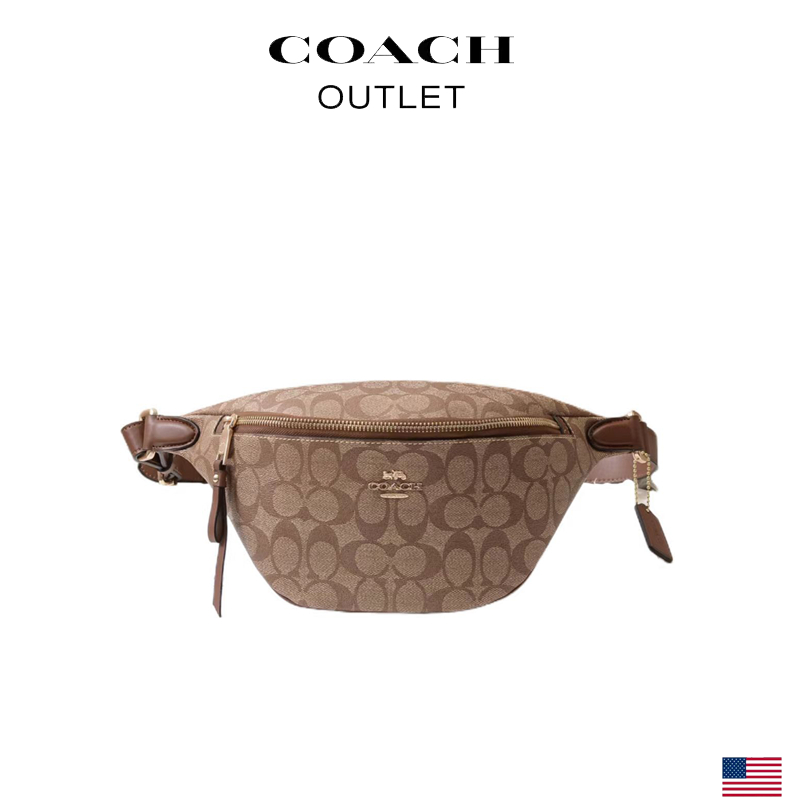 USA outlet พร้อมส่งกระเป๋า coach ของแท้ กระเป๋าคาดเอวผู้หญิง Coach F48740 / Belt bag / กระเป๋าคาดอก / กระเป๋าหน้าอก