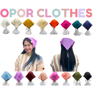 ผ้าโพกผม ผ้าโพกหัว ผ้าฝ้ายสีพื้นสดใส