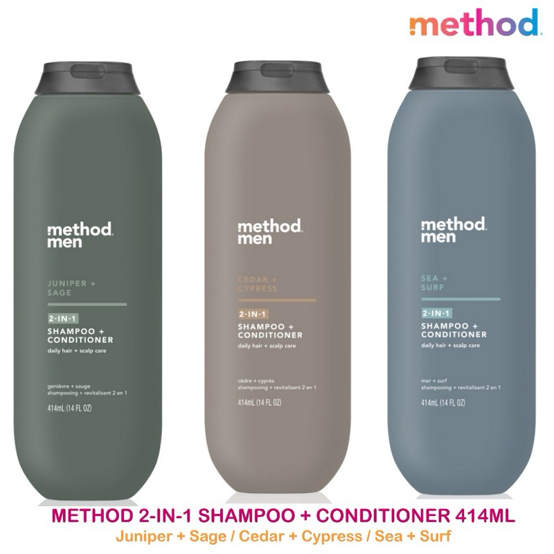 METHOD 2 IN 1 SHAMPOO + CONDITIONER 414ML - SEA + SURF / CEDAR + CYPRESS / JUNIPER + SAGE