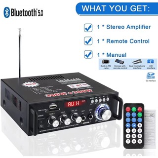 เครื่องขยายเสียง 600W แอมป์จิ๋ว สเตอริโอHIFI ไร้สายบลูทูธ วิ…