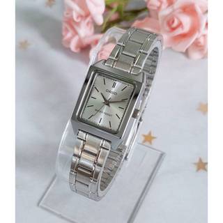 นาฬิกา Casio รุ่น LTP-V007D นาฬิกาผู้หญิง สายแสตนเลส หน้าปัดเหลี่ยม -ของแท้ 100% รับประกันสินค้า 1 ปีเต็ม
