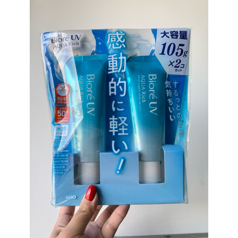 พร้อมส่ง Biore UV aqua rich spf50 pa+++ ขนาด105g.*2 แพคคู่ได้2หลอด