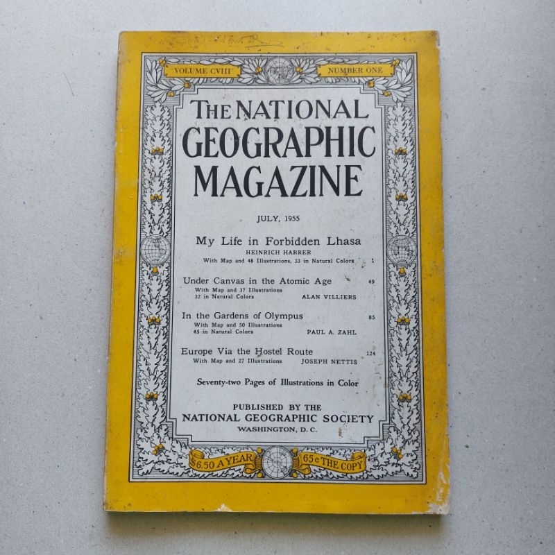 หนังสือสะสม NATIONAL GEOGRAPHIC July, 1955 Vol. CVIII, No. 1 THE NATIONAL GEOGRAPHIC MAGAZINE