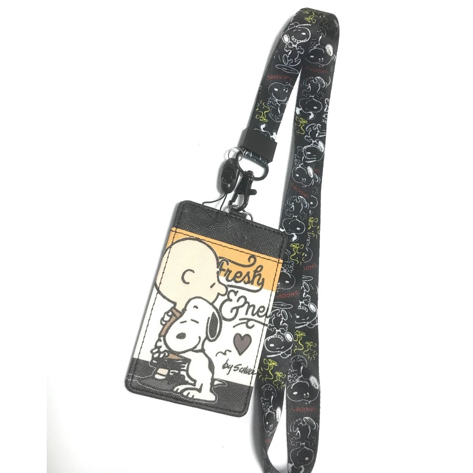 SNY W สายคล้องคอ สายคล้องบัตร ที่ใส่บัตร ซองใส่บัตร พร้อมสายคล้องคอ ลาย SNY W งานดี สวยงาม สำหรับ บั