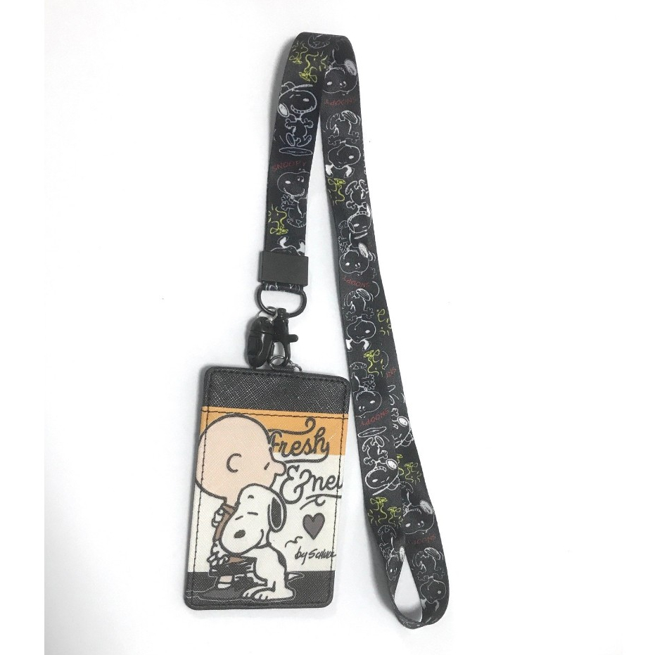 SNY W สายคล้องคอ สายคล้องบัตร ที่ใส่บัตร ซองใส่บัตร พร้อมสายคล้องคอ ลาย SNY W งานดี สวยงาม สำหรับ บั