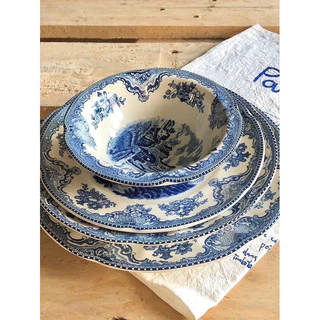 พร้อมส่ง!! จานเซรามิค Johnson Brothers The Old Britain Castles Blue 💫 สวยเลอค่าในราคาที่จับต้องได้