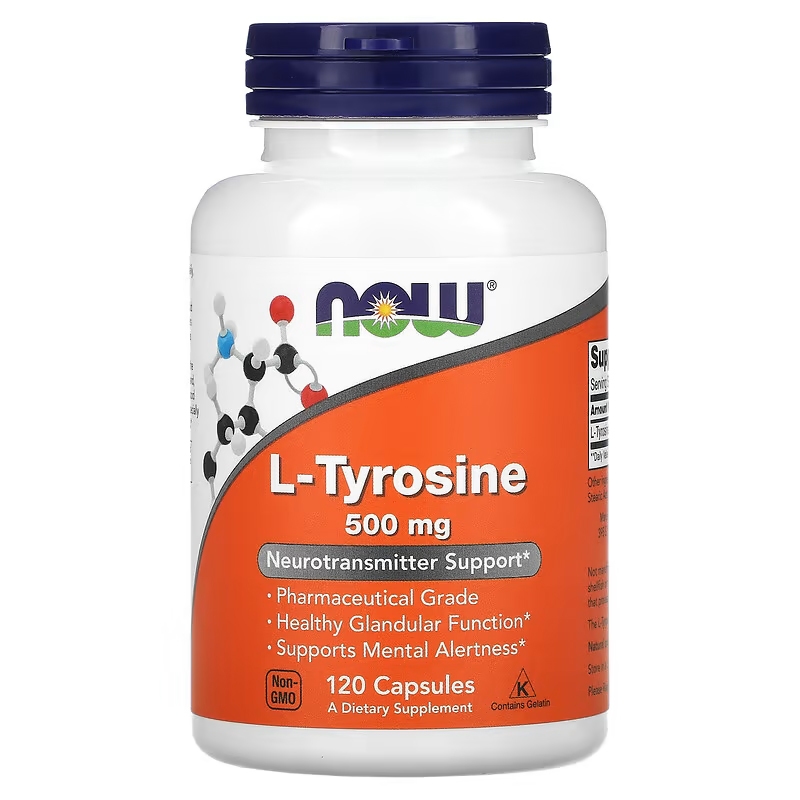NOW Foods L-Tyrosine 500 mg 120 Capsules