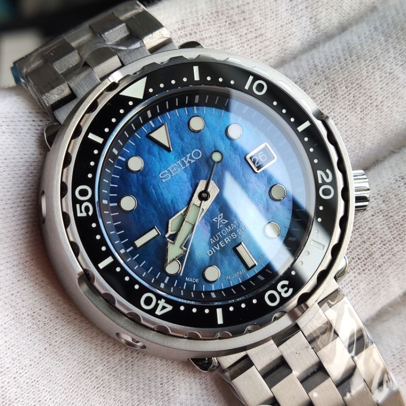 CUSTOM MADE - Blue Sky | Automatic NH35 Diver watch, Sapphire glass, 47mm Tuna Case