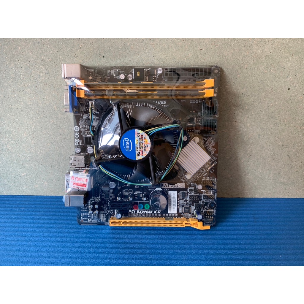 เมนบอร์ด BIOSTAR H61ML V3 Socket 1155 CPU I5-2300 + Ram 8GB DDR3 พร้อมฝาหลัง สวยๆพร้อมใช้งาน (ร้านค้