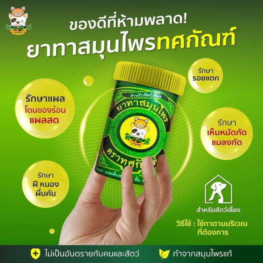 TK เนเชอรัล บาล์ม ทศกัณฑ์ ทาแผลเห็บหมัดกัด แก้คัน