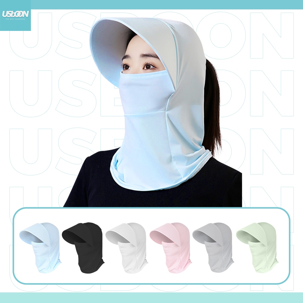 usboon หมวกบังแดด ใช้ใส่กลางแจ้ง กันฝุ่นกันลม สำหรับผู้หญิง