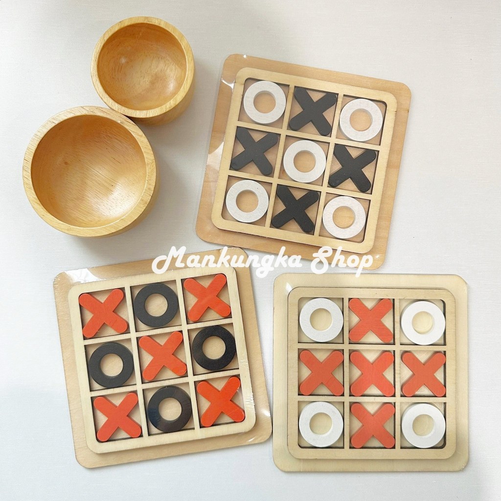 (พร้อมส่ง) ของเล่นไม้ เกมส์ XO เกมส์กระดาน ของเล่นเด็ก