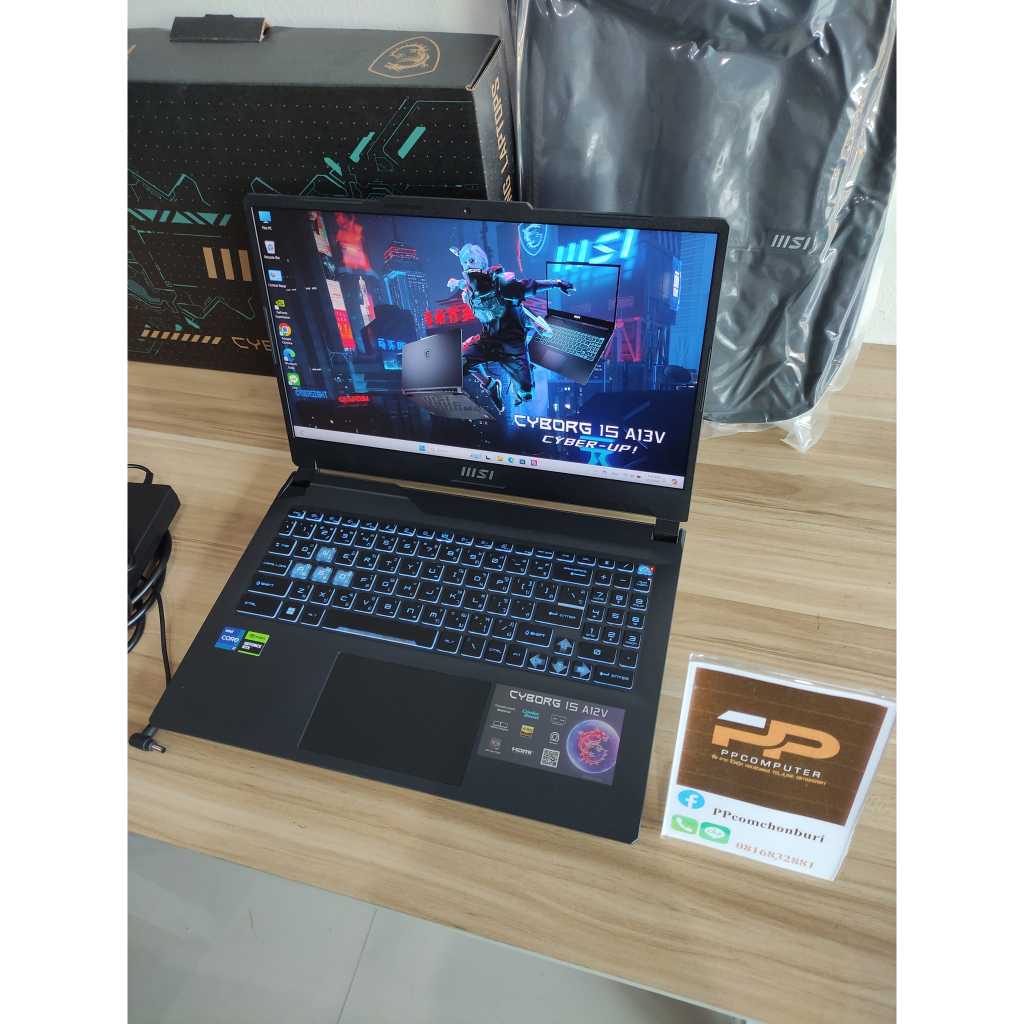 💻 โน๊ตบุ๊ค RTX 4060 MSI CYBORG I7 gen12 อายุ 2 เดือน