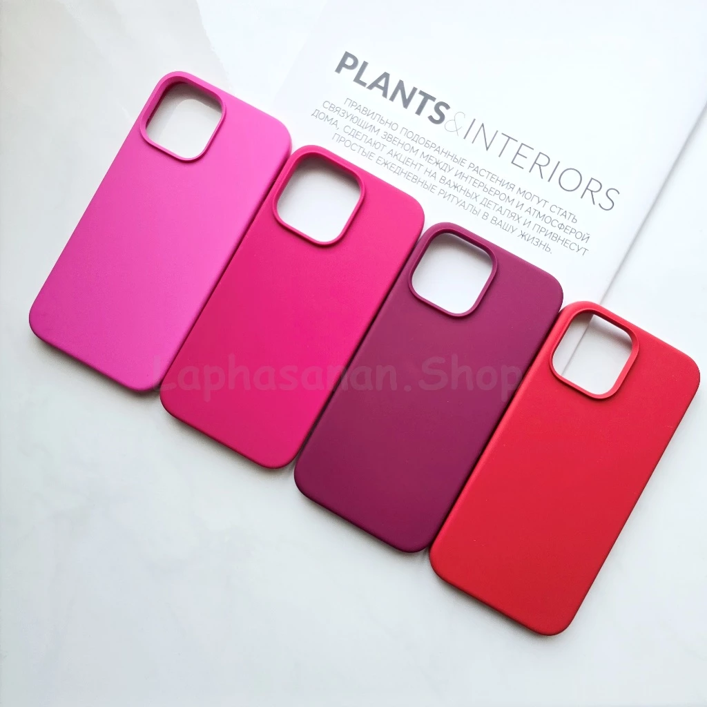 i7-17Promax เคสซิลิโคน Silicone Case สีไวน์ สีราชเบอร์รี่ สีเชอร์รี่ พร้อมส่ง