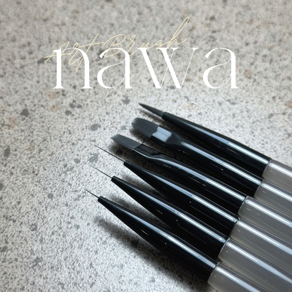 NAWA - ART Brush พู่กันเพ้นท์เล็บ ขนแปรงไนลอนอย่างดี มีให้เลือก 6 เบอร์