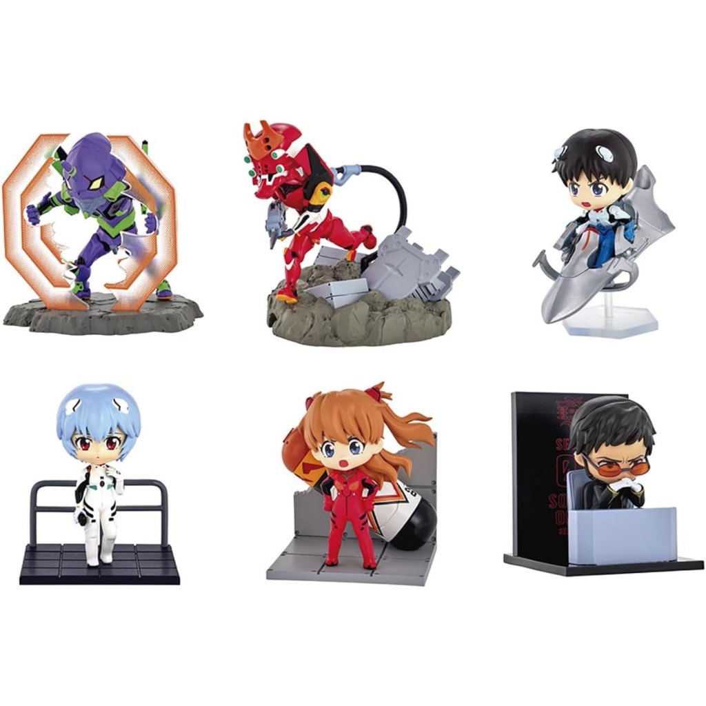 **ของแท้ ครบชุด 6 แบบ** Re-ment Evangelion DesQ DESKTOP EVA