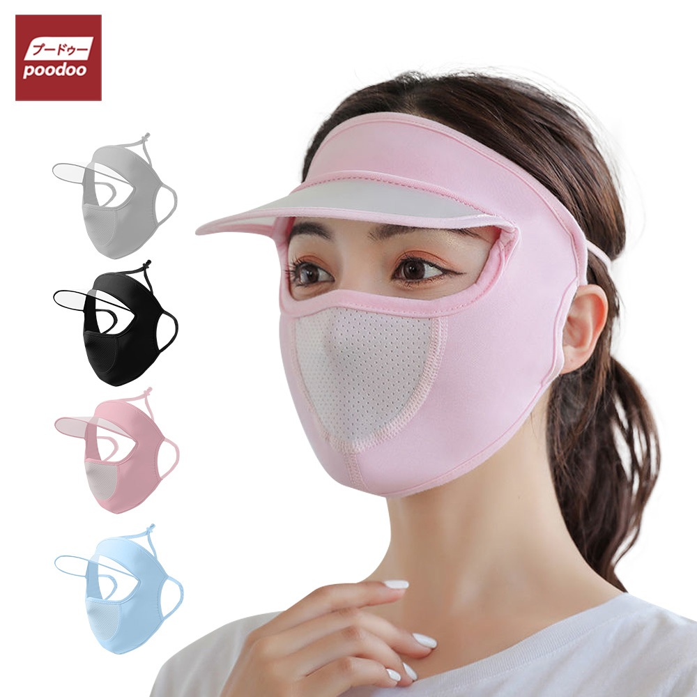 หน้ากากกันแดดแบบเต็มหน้า ระบายอากาศได้ กันฝุ่น สำหรับผู้หญิง