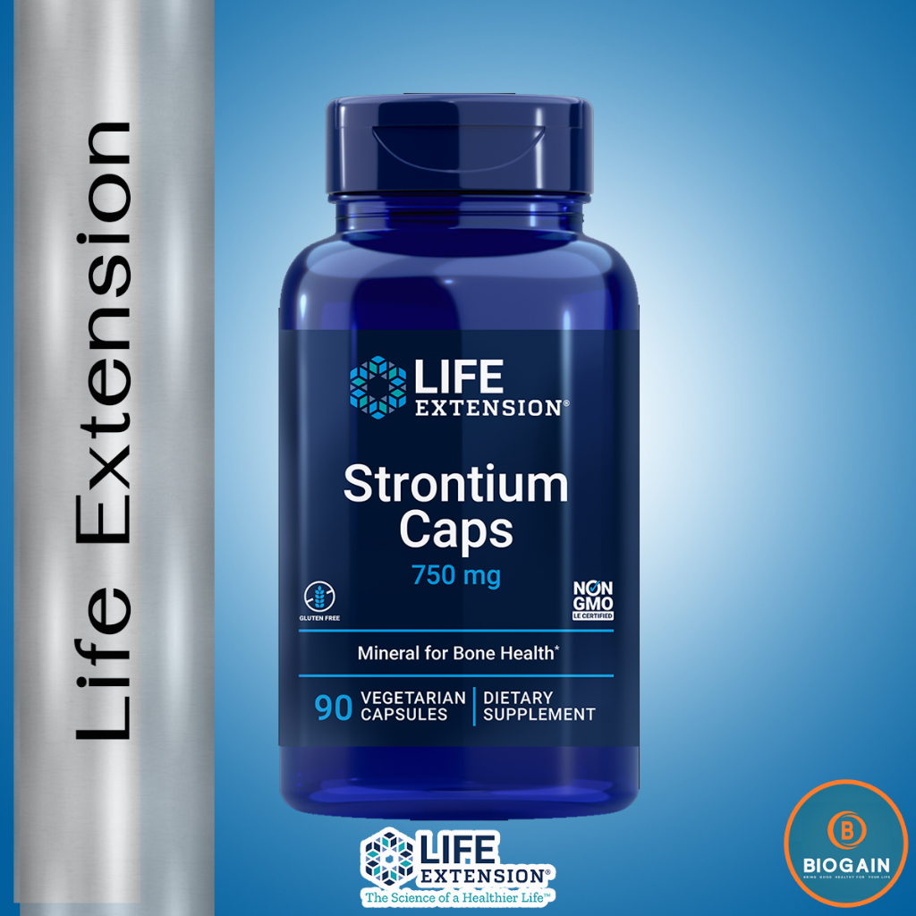 Life Extension Strontium 750 mg / 90 Vegetarian Capsules