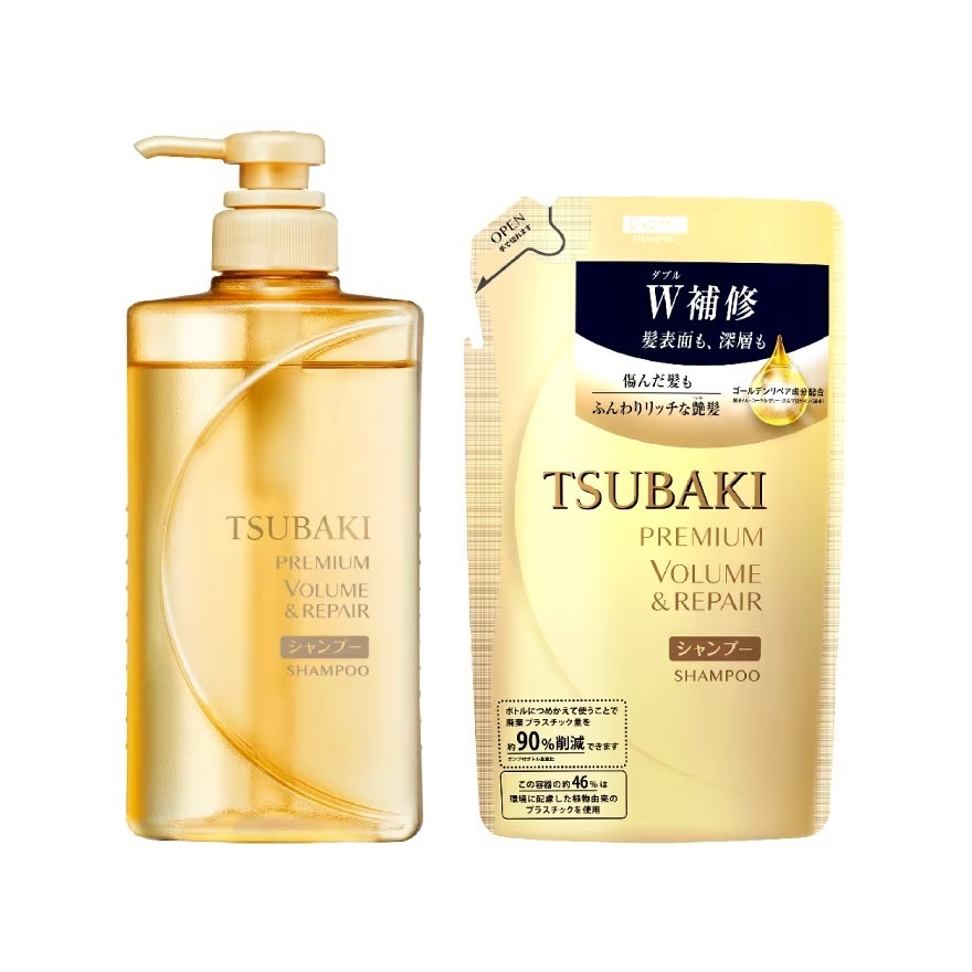 1แถม1(รีฟิล) ของแท้ Tsubaki Premium Shampoo  ซึบากิ พรีเมียม แชมพู