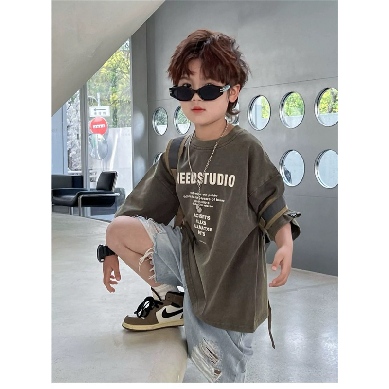 พร้อมส่ง เสื้อoversizeเด็กสไตล์เกาหลี