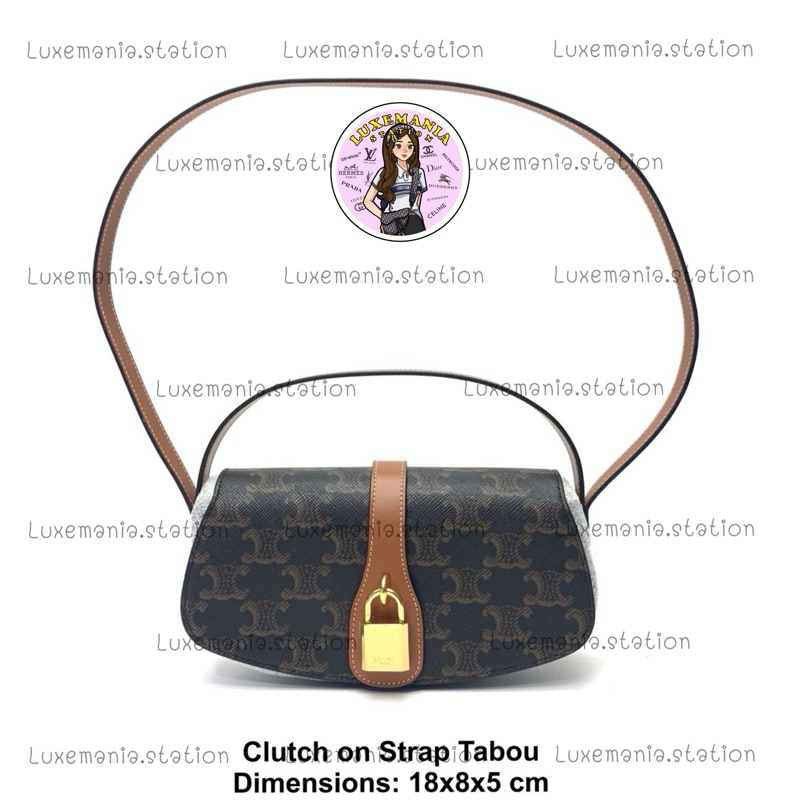 👜: New!! Celine Clutch on Strap Tabou ‼️ก่อนกดสั่งรบกวนทักมาเช็คสต๊อคก่อนนะคะ‼️
