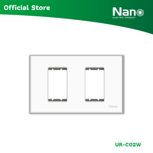 NANO แผงหน้ากากขอบเหลี่ยม ขนาด 2 ช่อง Urban series (1 ชิ้น/กล่อง) รุ่น UR-C02