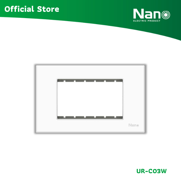 NANO แผงหน้ากากขอบเหลี่ยม ขนาด 3 ช่อง Urban series (1 ชิ้น/กล่อง) รุ่น UR-C03