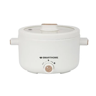 SMARTHOME หม้อสุกี้ชาบู 2 ลิตร สีขาว ฝากระจก รุ่น SFP701 (รับประกัน 3 ปี) กระทะไฟฟ้า หม้อไฟฟ้า