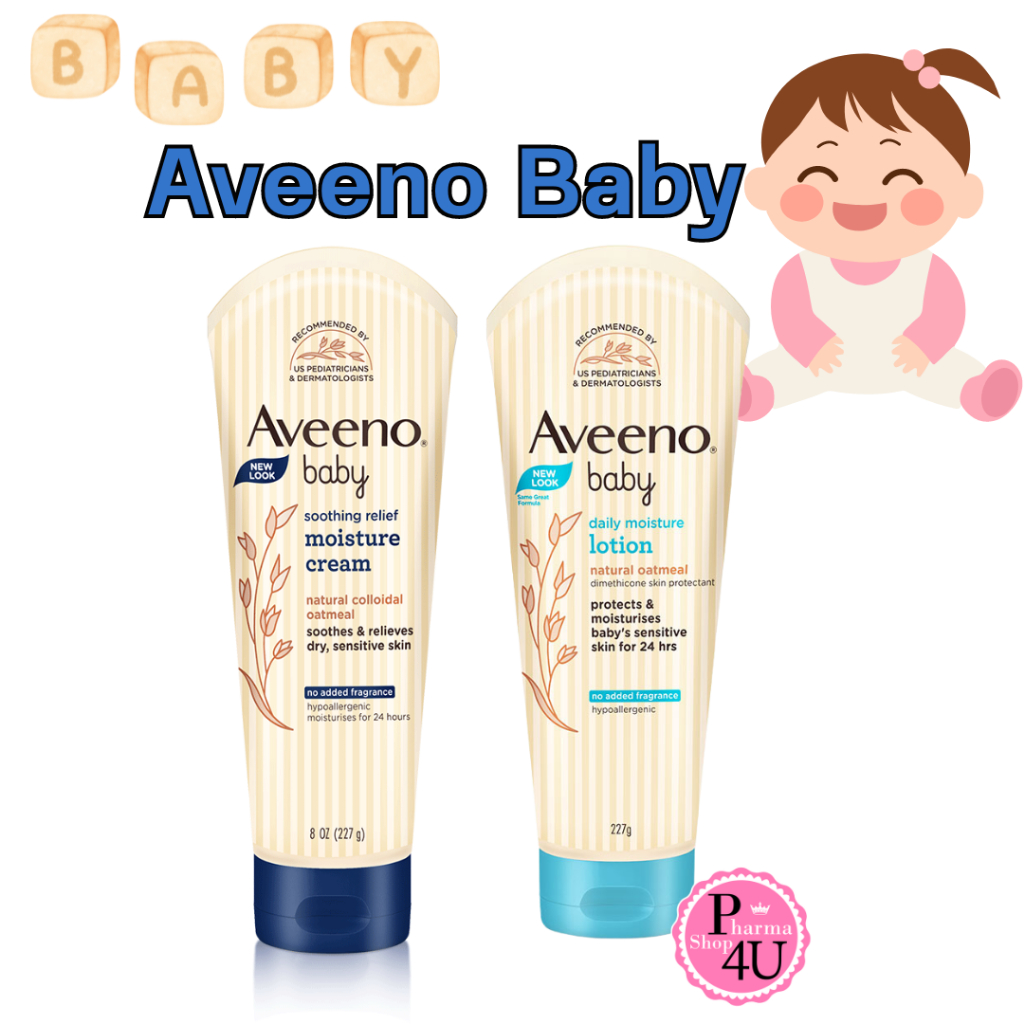 Aveeno Baby Daily Moisture Lotion / SOOTHING RELIEF CREAM 227 g. อาวีโน่ เบบี้เดลี่มอยส์เจอร์ โลชั่น