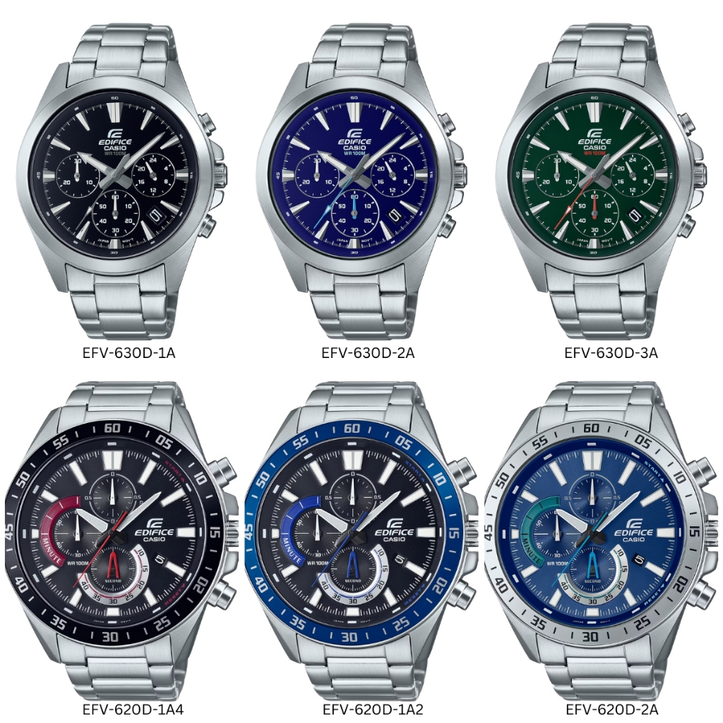นาฬิกาข้อมือ Casio Edifice Chronograph รุ่น EFV-620 Seires EFV-620D-1A2 EFV-620D-1A4 EFV-620D-2A EFV
