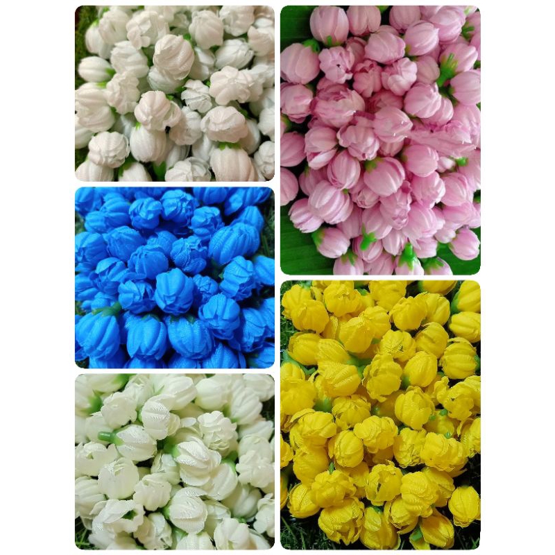 ดอกมะลิตูมผ้า ขนาด1.5ซ.ม.สินค้าพร้อมส่ง