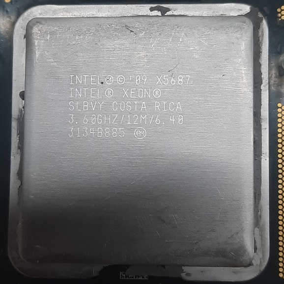 CPU     Xeon  X5687    3.6 -3.86 Ghz 4c/8t L3   12 mb  LGA  1366  ใส่ X58 ได้ปกติ แรงมากๆนิ่งทำงานเล