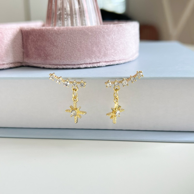 [🍎Sparkle Me! Collection] CHARM - So Shine Stud Earrings ต่างหูประดับเพทาย