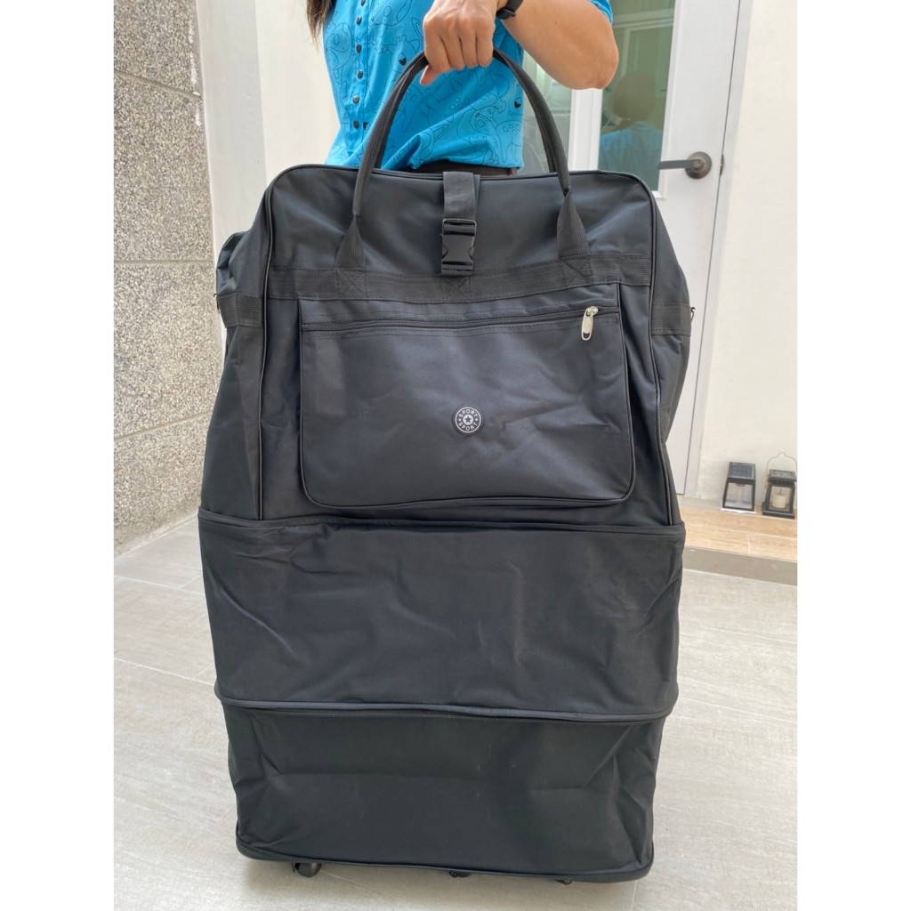 180L. 6 ล้อ  40 นิ้ว มีล้อ หมุน 360 องศา กระเป๋าเดินทางล้อลาก พับได้ 3 ชั้น ย้ายบ้าน มีสายสะพาย ราคา ถูกที่สุด ดีลบีเคเค แกลเลอรีภาพที่ 6