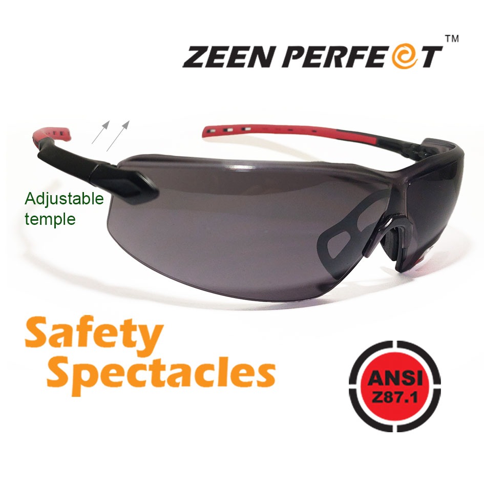 แว่นเซฟตี้ ZEEN PERFECT UV400 กันลม กันฝุ่นงานก่อสร้าง มาตราฐาน ANSI Z87.1 USA Standard ราคาลดพิเศษ ราคา ถูกที่สุด ดีลบีเคเค แกลเลอรีภาพที่ 3