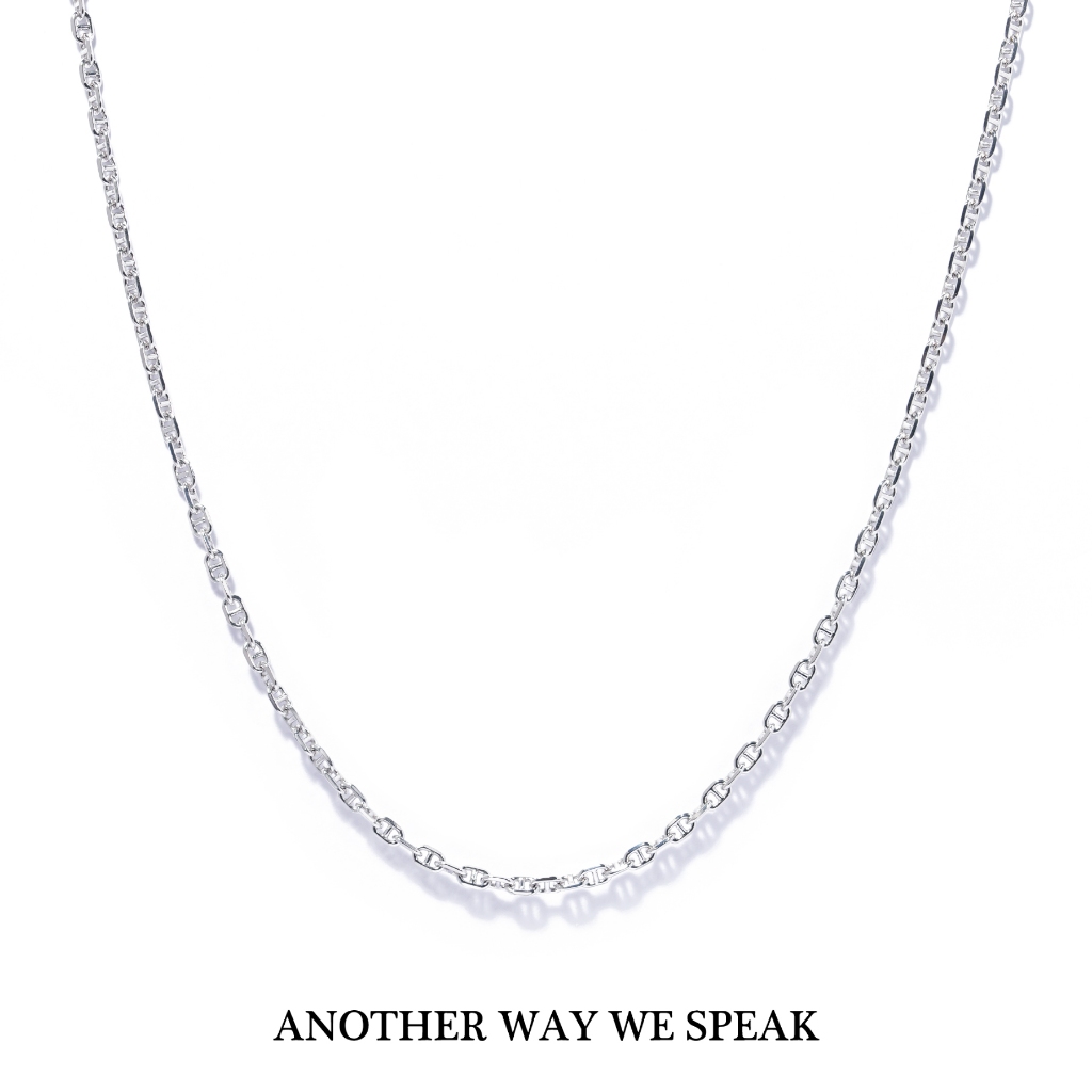 ANOTHER WAY WE SPEAK สร้อยคอโซ่เงินแท้ รุ่น AW-N CHAIN CABLE I สีเงิน