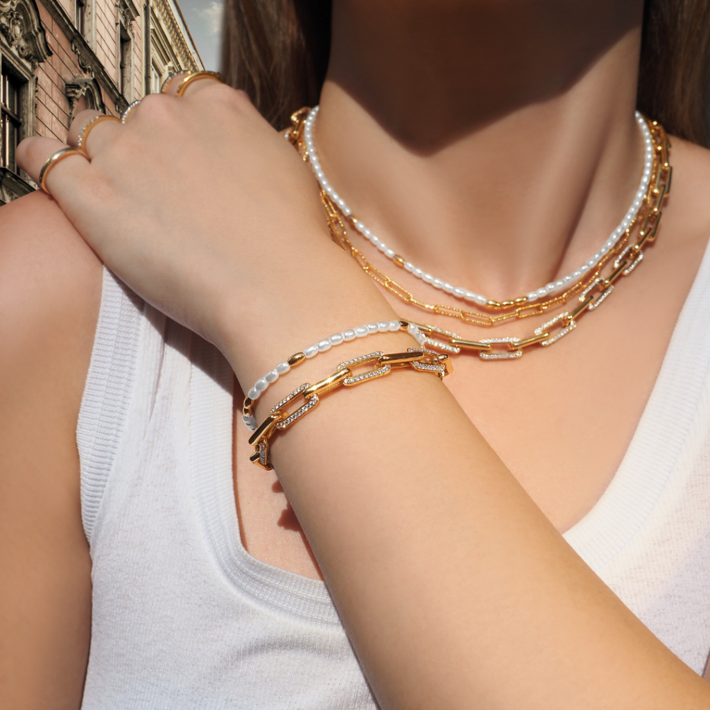 SHEPENDENCE سوار LUXE Bella بلؤلؤ المياه العذبة — صورة 3
