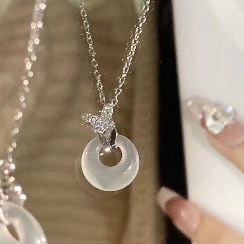 ⭐พร้อมส่งจากไทย⭐ สร้อยเงิน จี้คริสตัลประดับเพชร จี้เพชร สร้อยคอ เครื่องประดับผู้หญิง สไตล์เกาหลี NMIX3 - รูปที่ 2