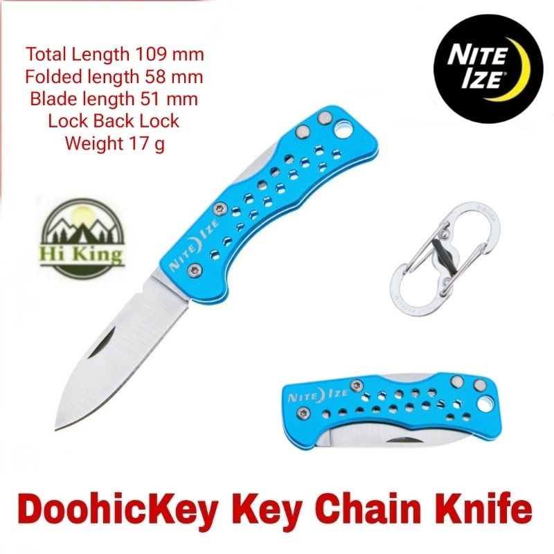 พวงกุญแจ มีด ขนาดเล็ก Nite Ize รุ่น DOOHICKEY® KEY CHAIN KNIFE ของแท้ เหล็ก 420j2 ความหนา 51-54HRC ท