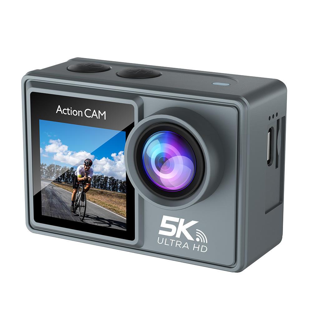 กล้องกันน้ำจอสัมผัส  ไมค์ไร้สาย เมนูไทย 5K AUSEK AT-M40R และ AT-M40RW Action Camera เซ็นเซอร์ SONY