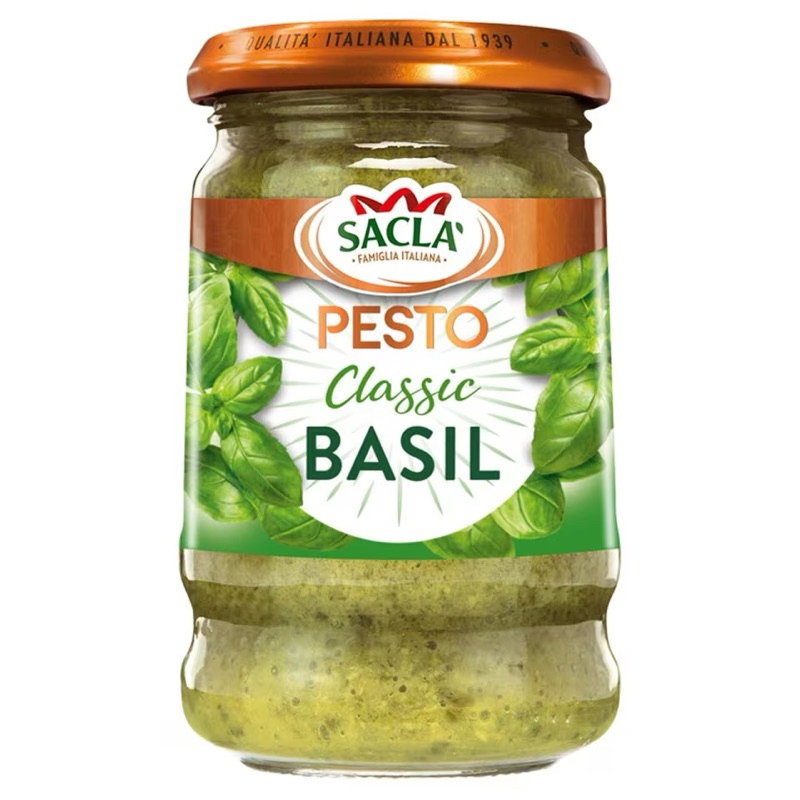 Sacla Pesto classic basil 190g. fl ซอสเพสโต้ รสคลาสสิค นำเข้าจาก🇮🇹
